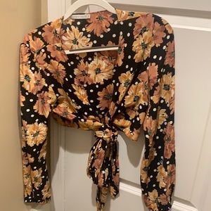 Floral crop cross top